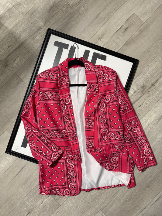 Blazer fantasia paisley fucsia
