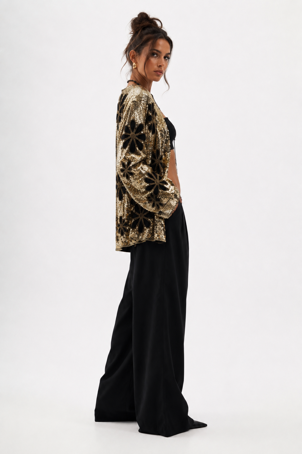 Blazer paillettes seta handmade