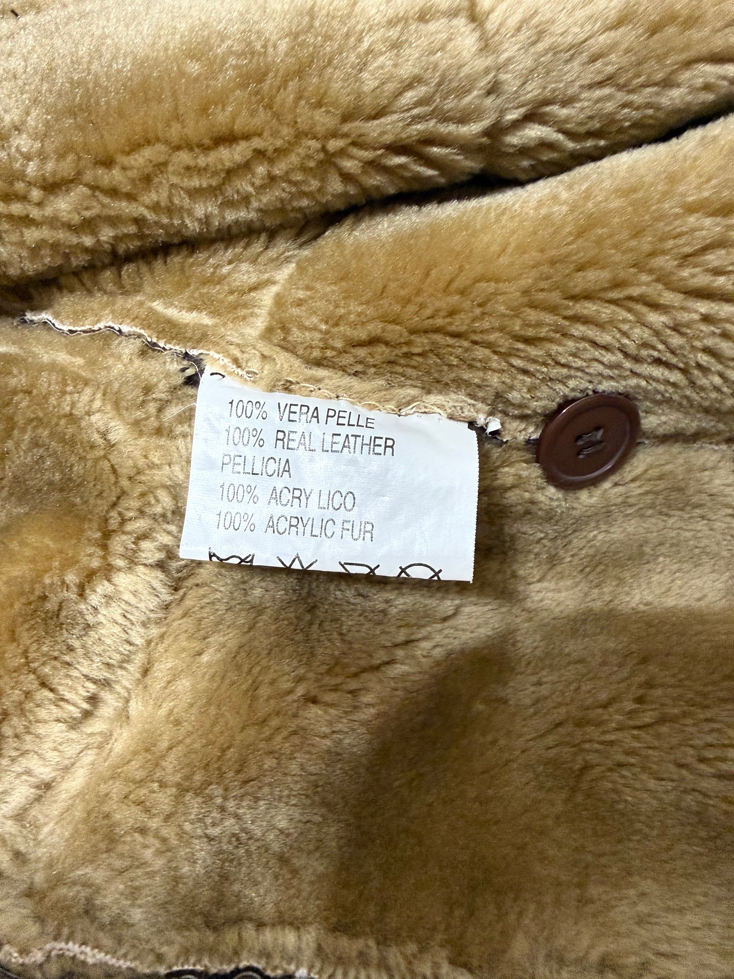 Giacca vintage in pelle - pelliccia