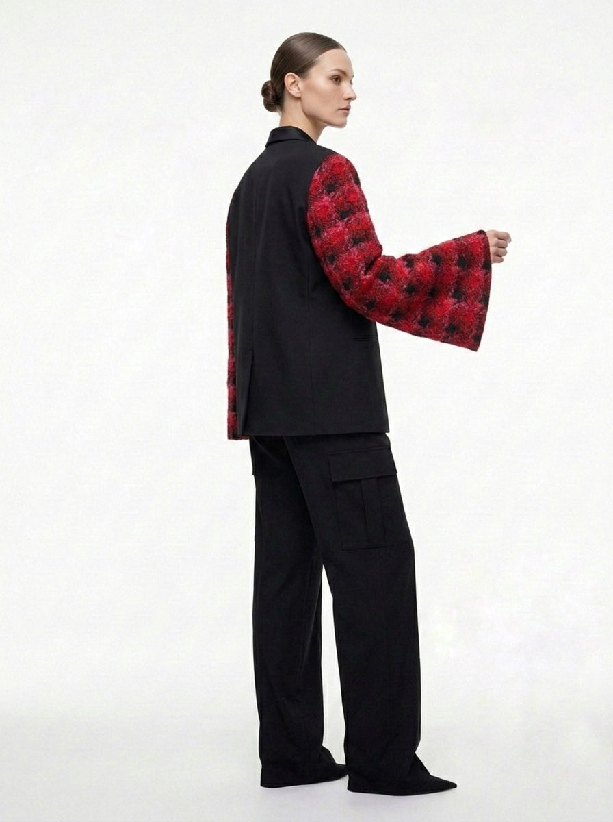 Blazer vintage ‘Tartan sleeves’ reworked