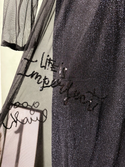 Abito lungo !M?PERFECT lurex e scritte