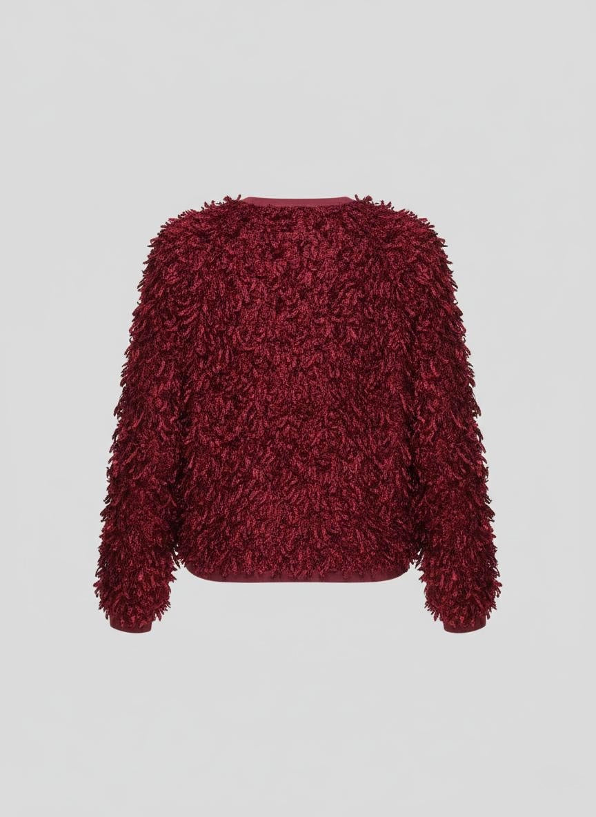 Maglia frange amaranto
