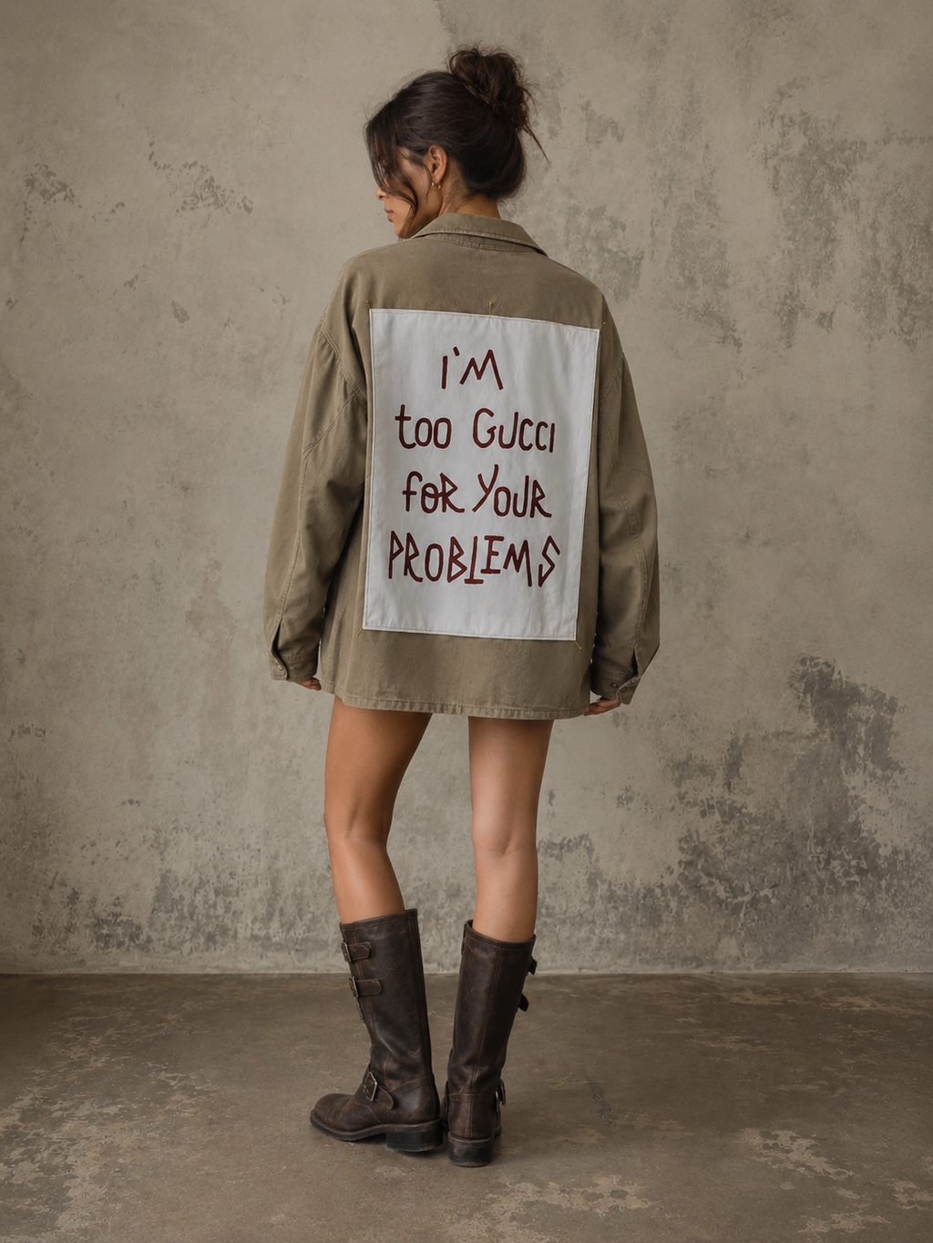 Camicia ‘I’m too Gucci’ reworked
