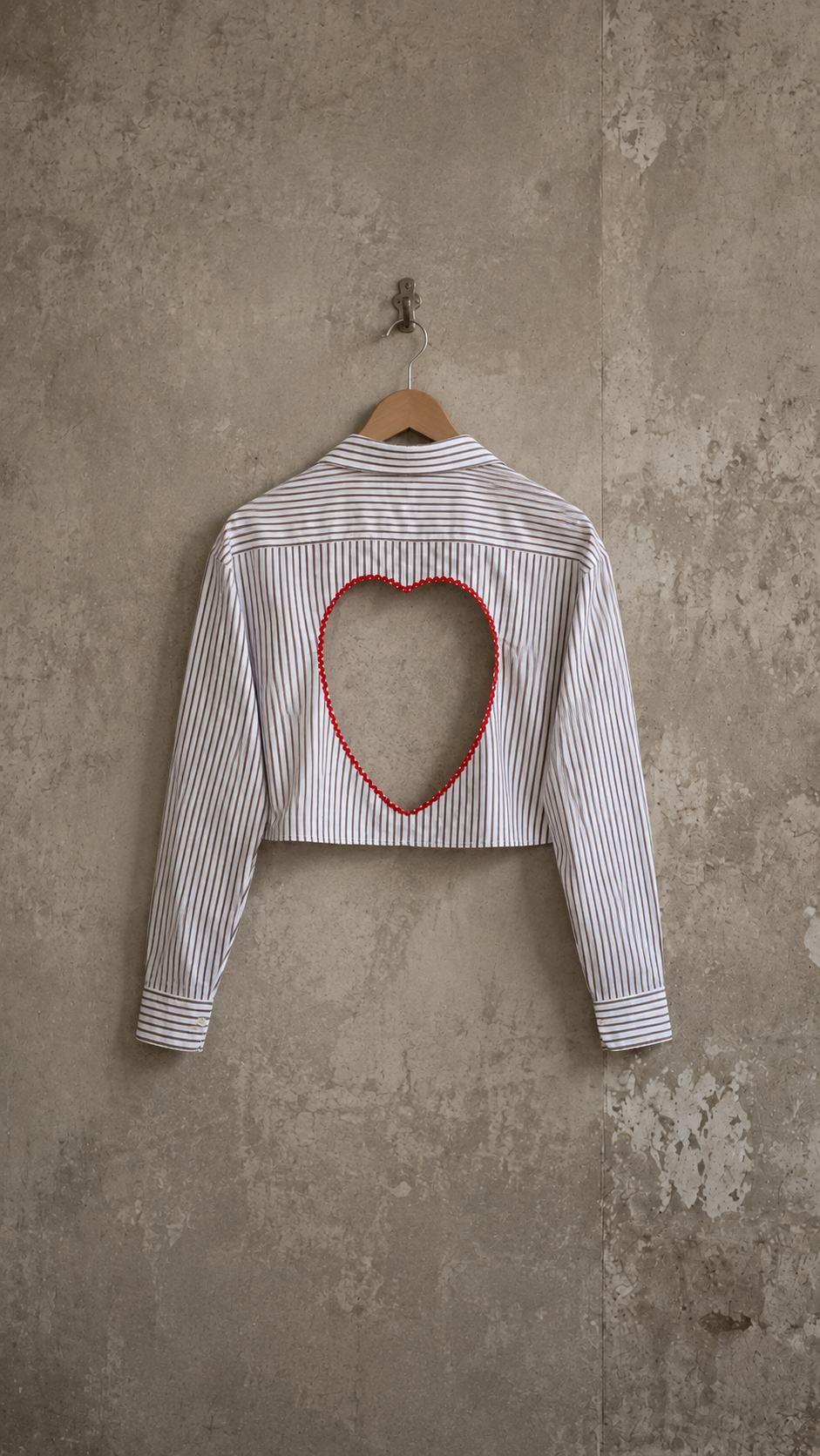 Camicia righe brown ‘Ghost Heart’