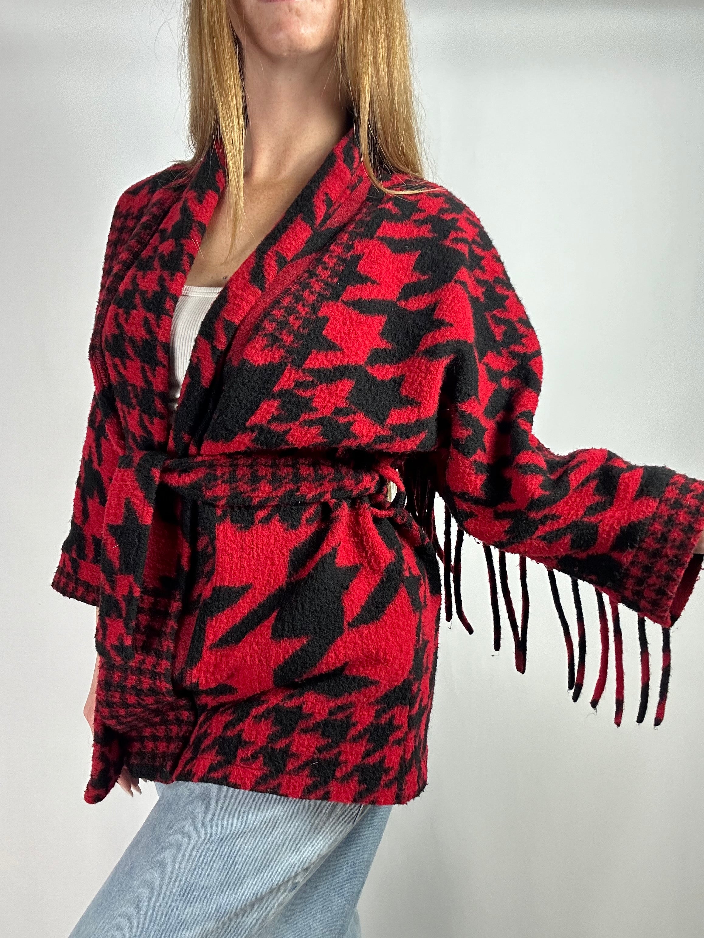 Cappotto frange pied de poule