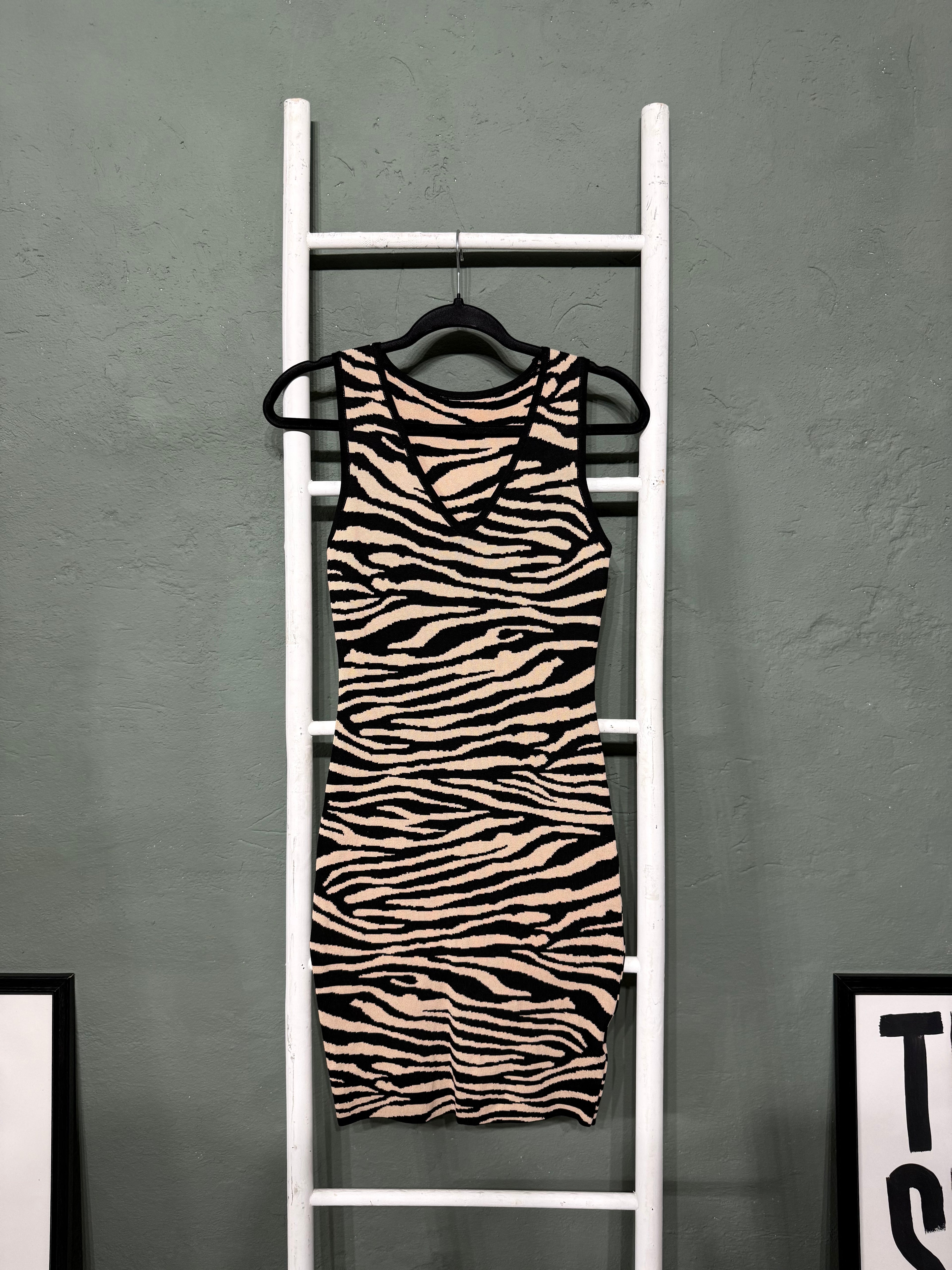 Abito tubino elasticizzato animalier