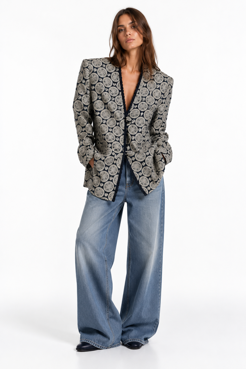 Blazer Vintage Made in Italy Jacquard