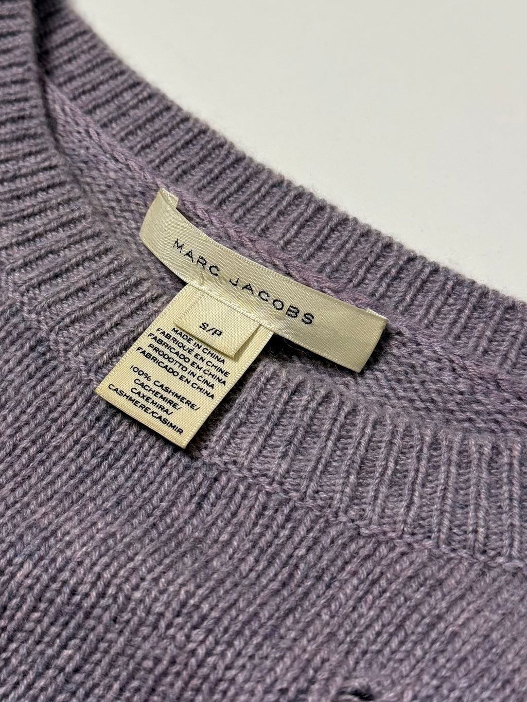 Maglioncino lavanda 100% cashmere Marc Jacobs