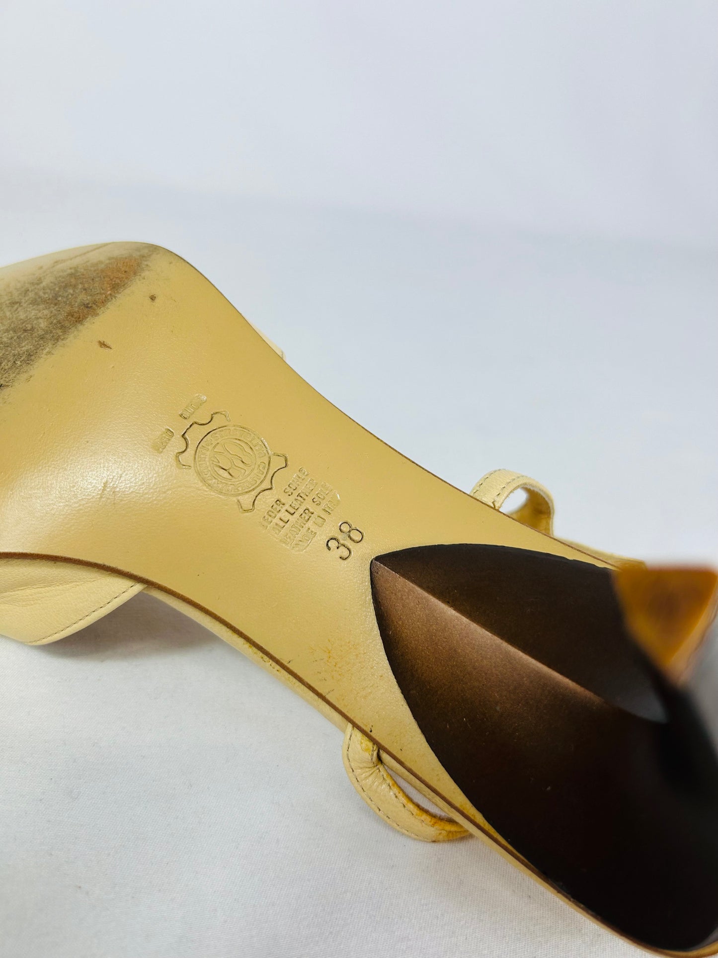 Décolleté Slingback vintage crema n.38