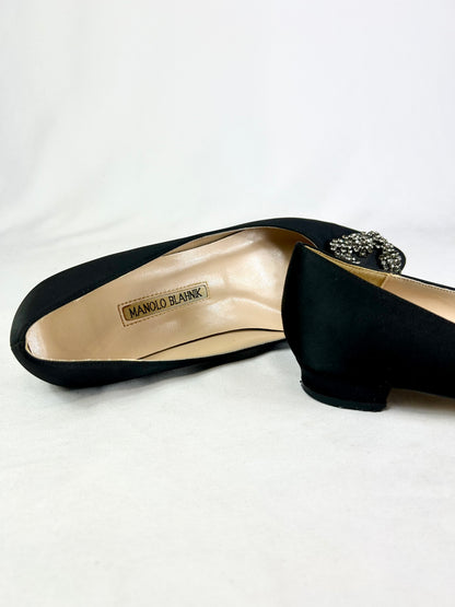 Ballerina Hangisiflat raso Manolo Blahnik n.38