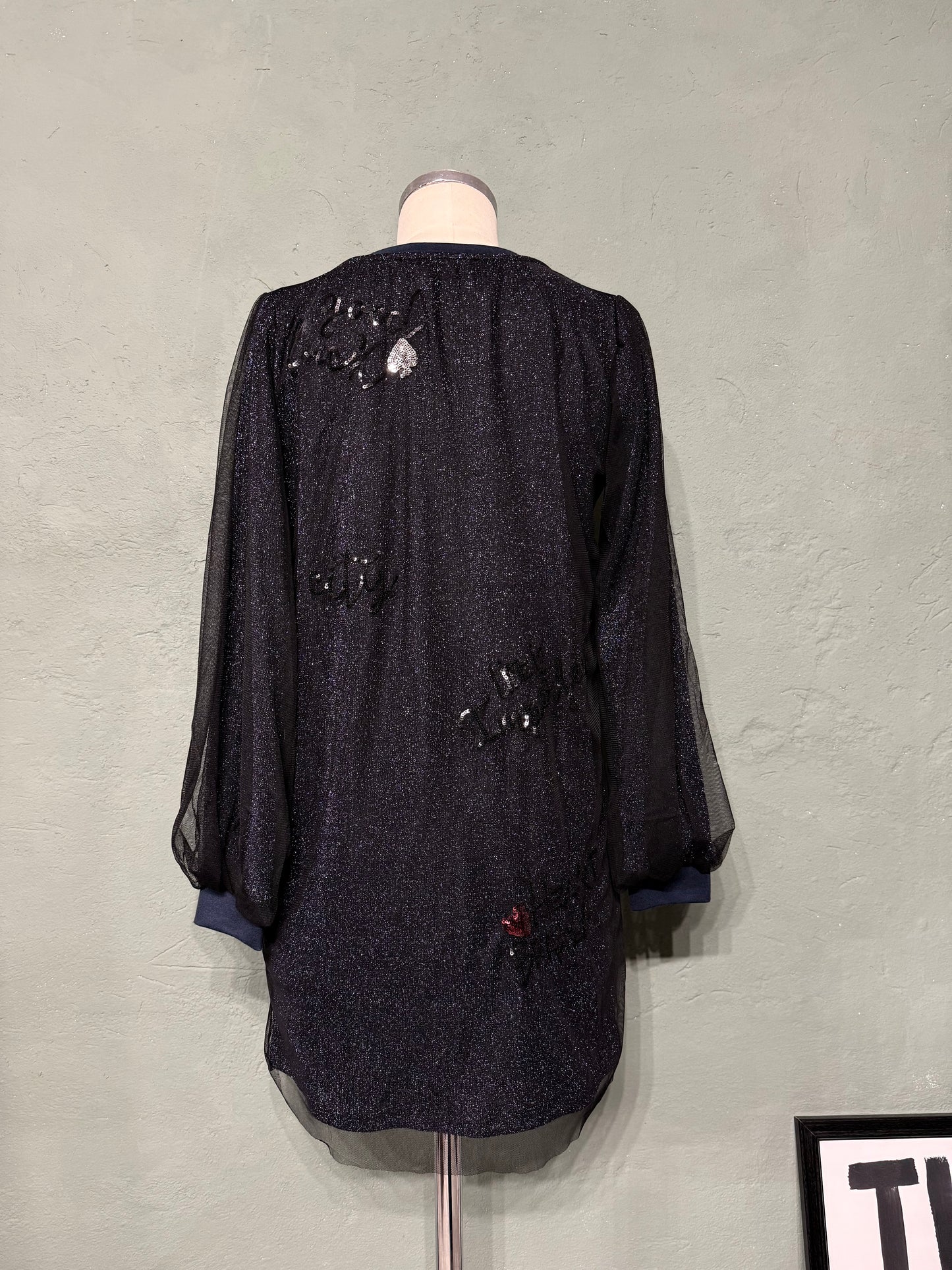 Abito/maxi maglia !M?ERFECT lurex scritte