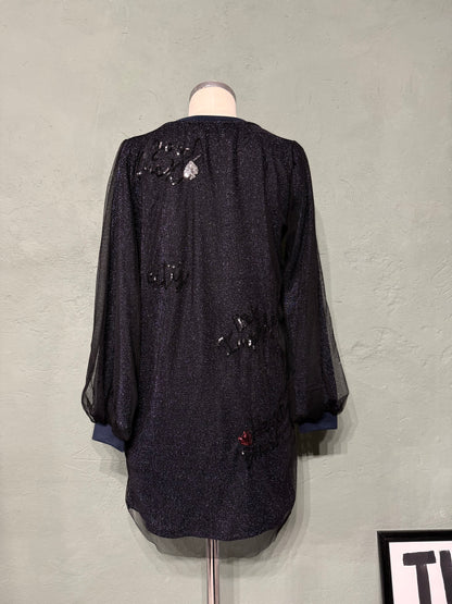 Abito/maxi maglia !M?ERFECT lurex scritte