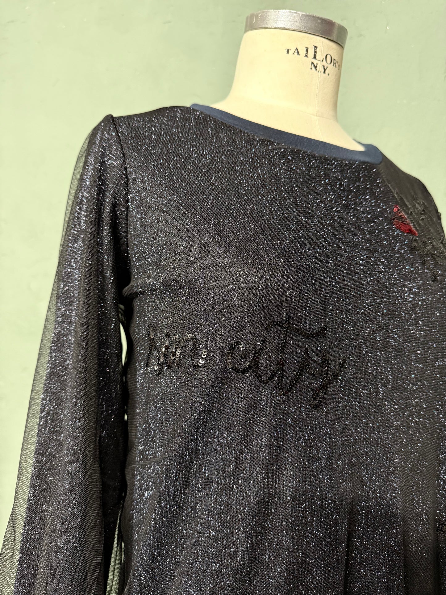 Abito/maxi maglia !M?ERFECT lurex scritte