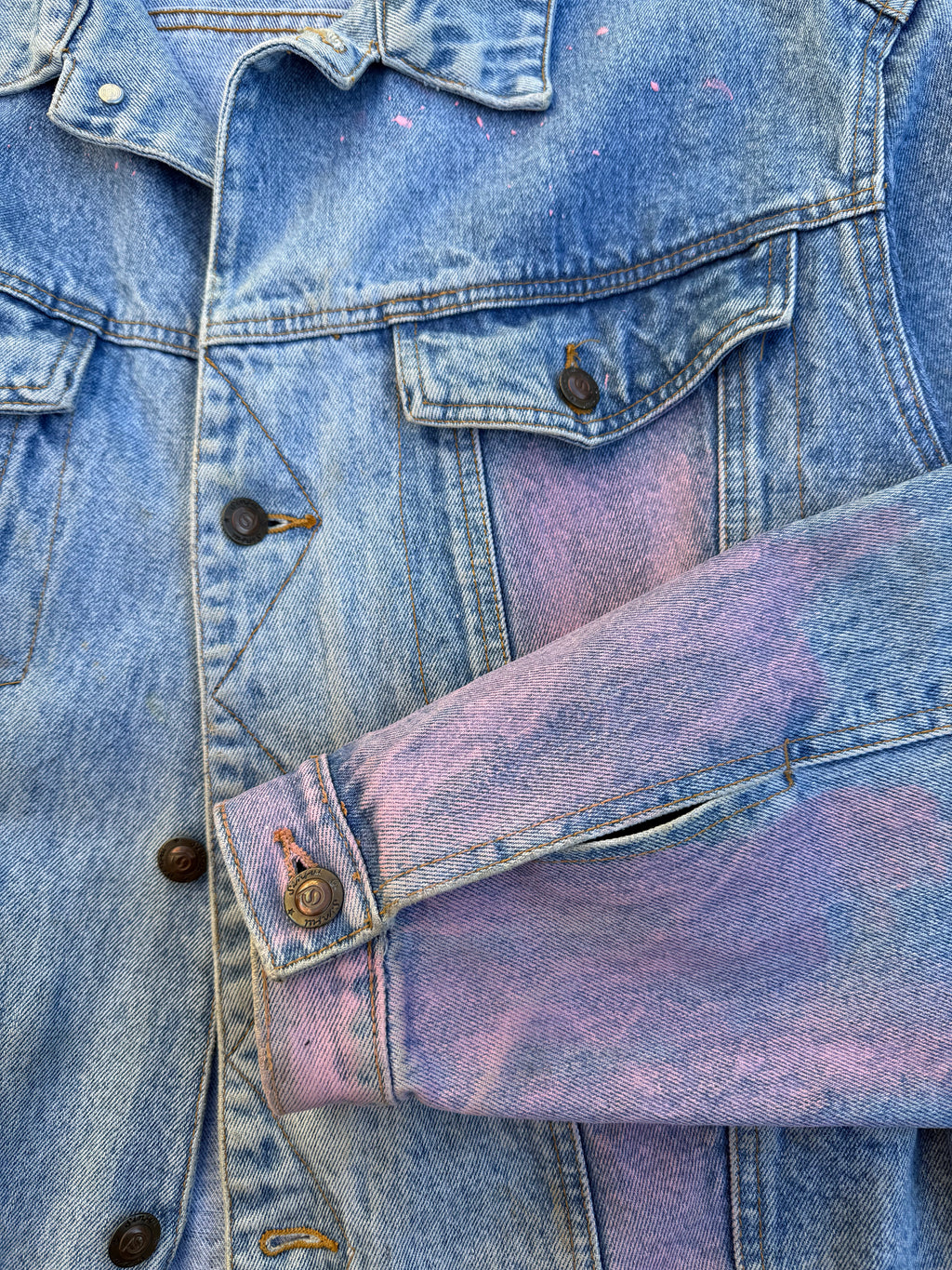 Giacca denim ‘Better late than ugly’ handmade