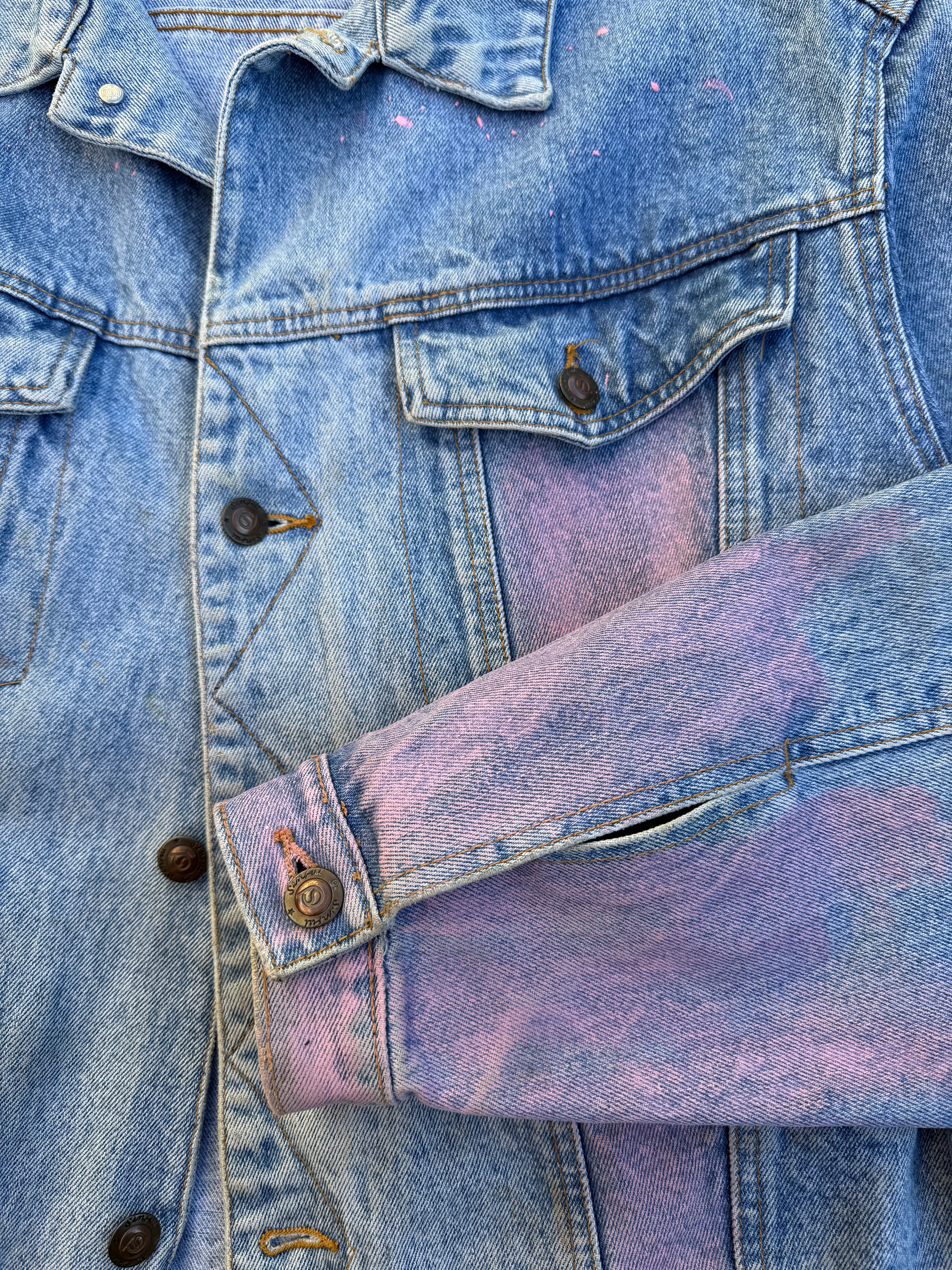 Giacca denim ‘Better late than ugly’ handmade