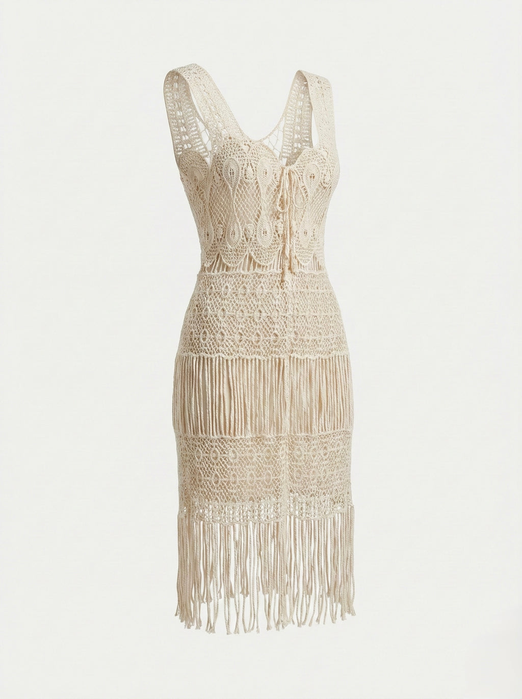 Gilet macrame frange