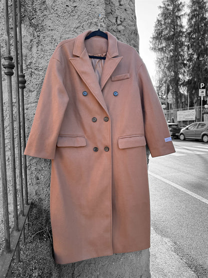 Cappotto doppiopetto ‘Go left’