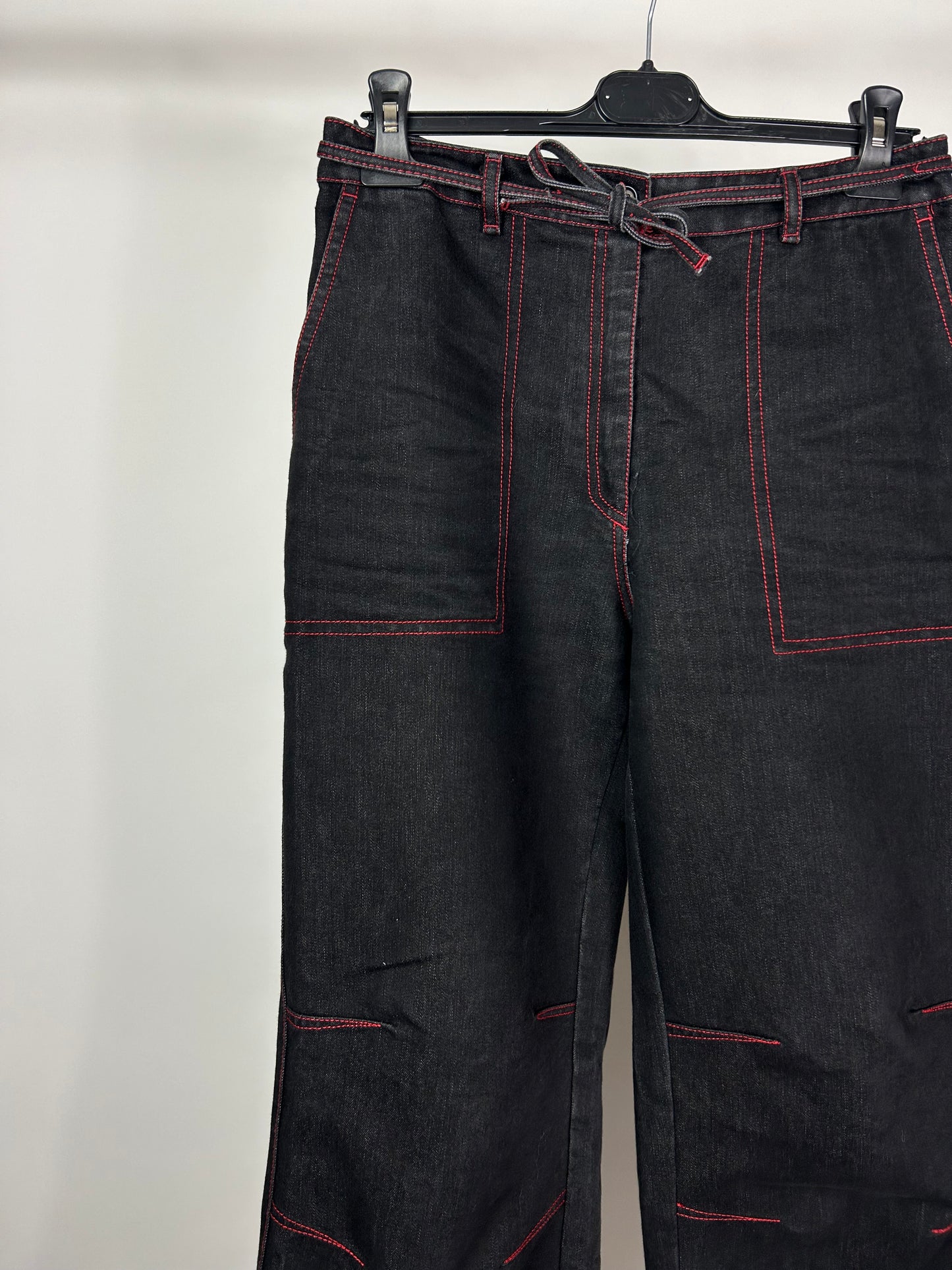 Pantalone baggy cuciture rosse tg.L