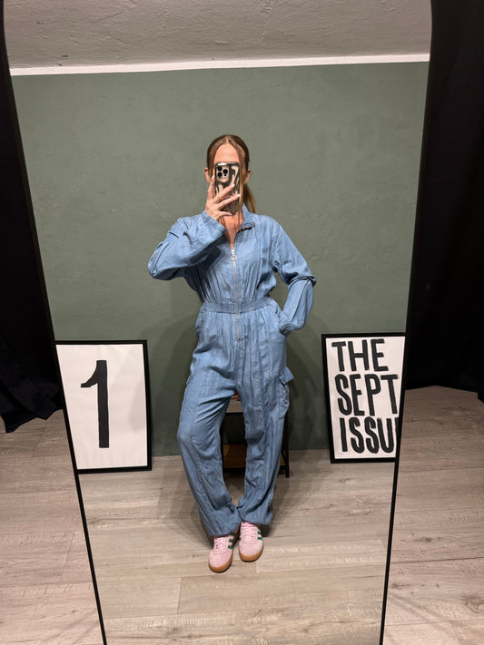 Tuta denim cargo