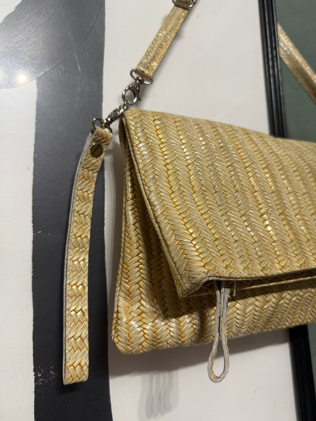 Pochette rafia laccata