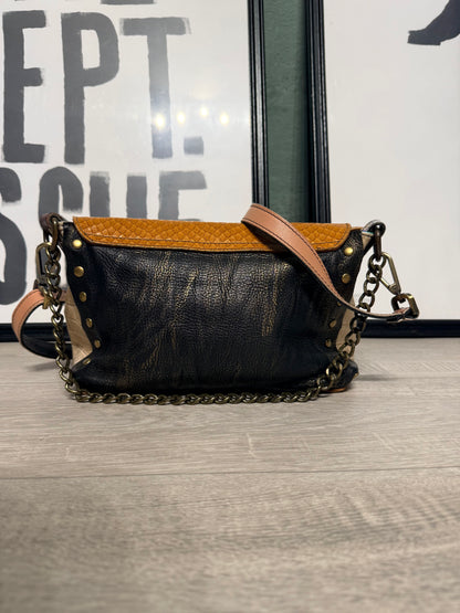 Postina multicolor in pelle handmade