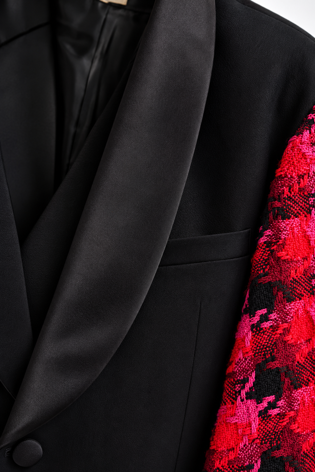 Blazer vintage ‘Tartan sleeves’ reworked