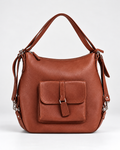 Borsa Vintage Cuoio Cognac 2 in 1 – A Spalla e Zaino