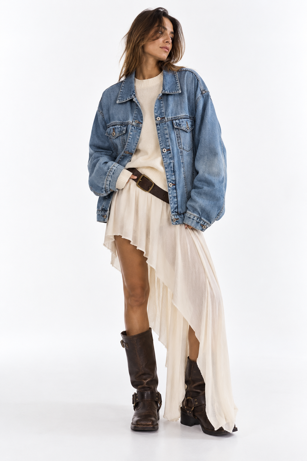 Giacca denim ‘Nascita di Venere’ Botticelli handmade