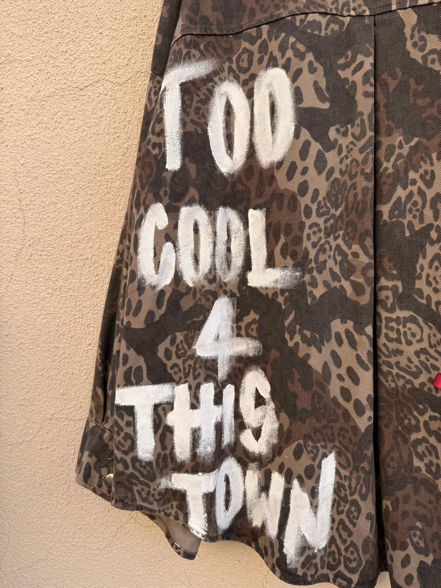 Giacca denim maculata ‘Too cool’