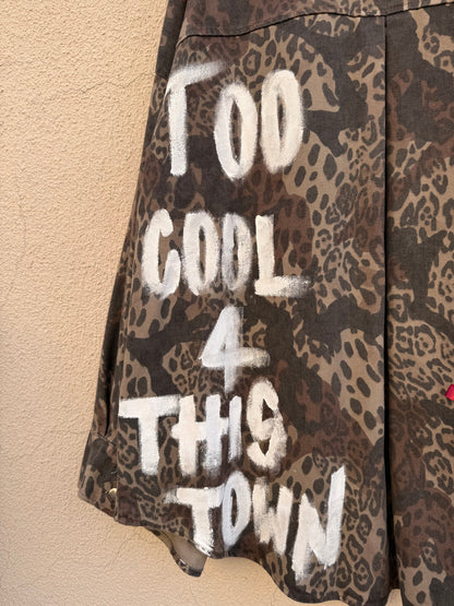 Giacca denim maculata ‘Too cool’