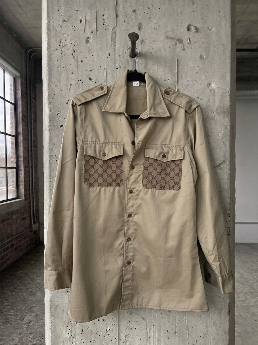 Camicia ‘this is not Gucci’ upcycled