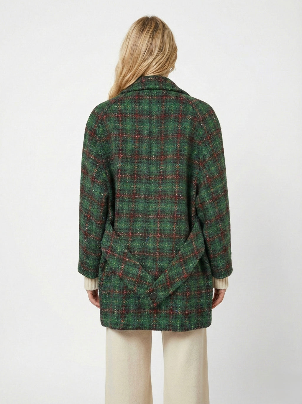 Cappotto vintage doppiopetto tartan