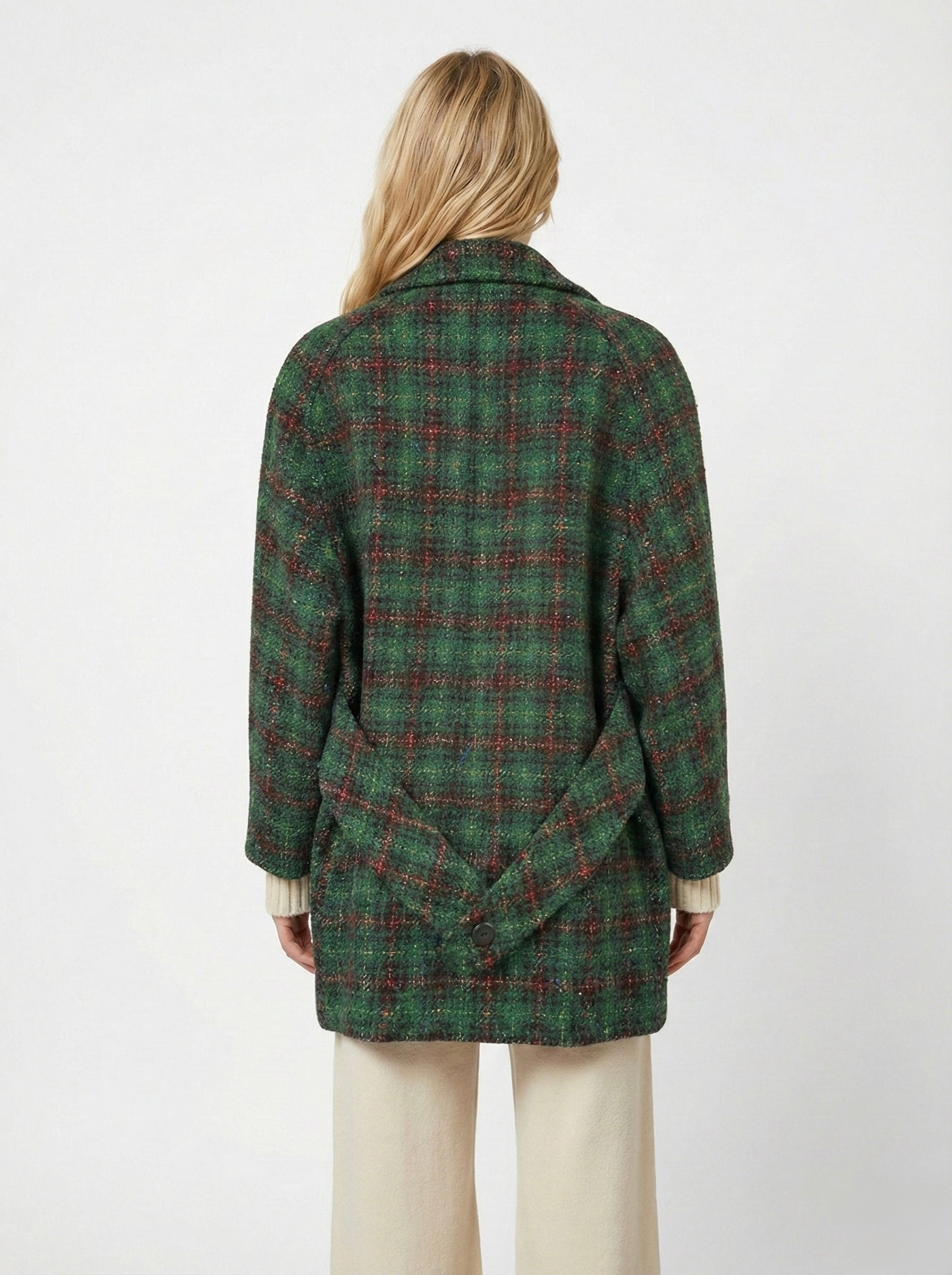 Cappotto vintage doppiopetto tartan