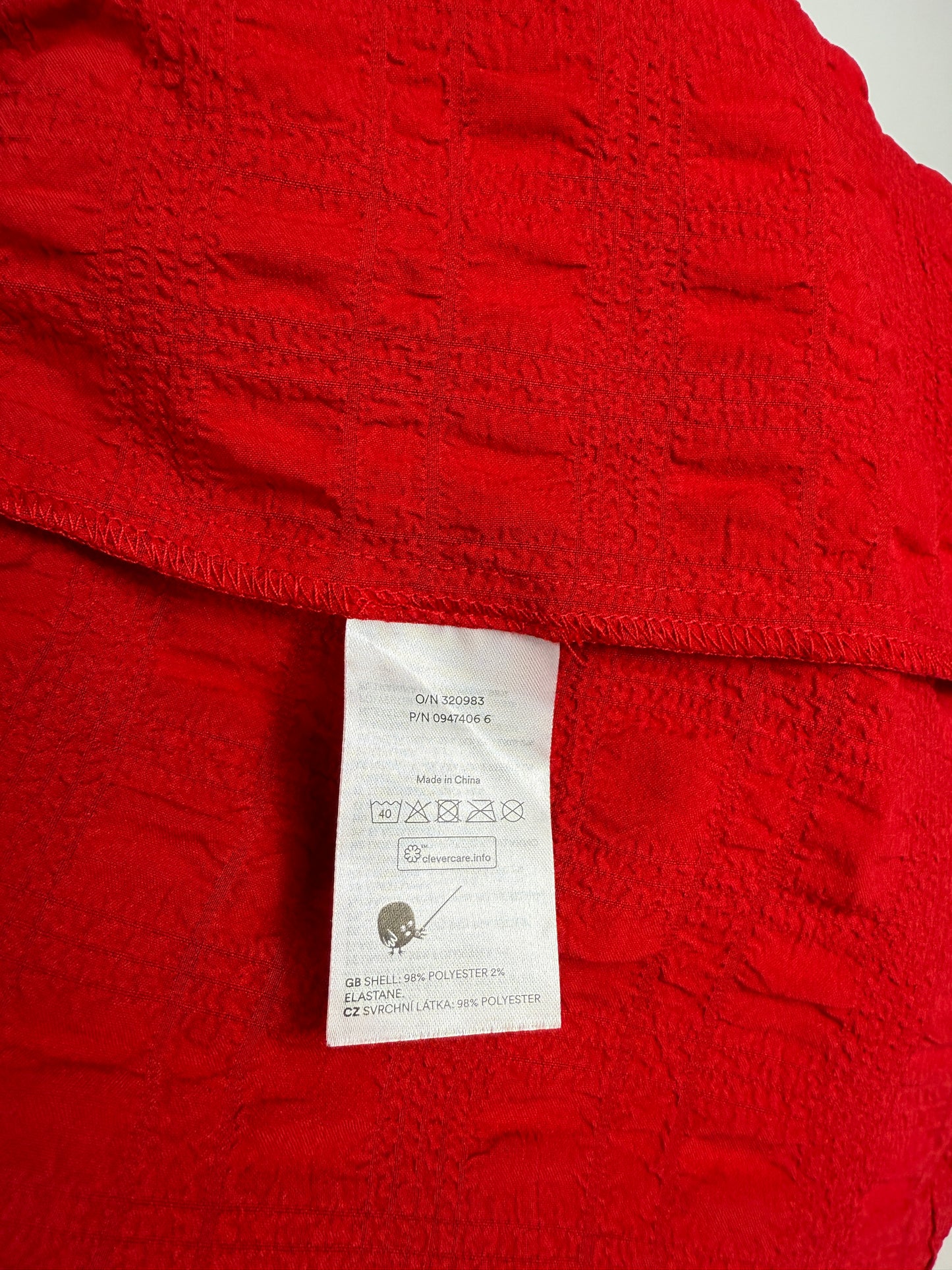 Abito balze rosso tg.L