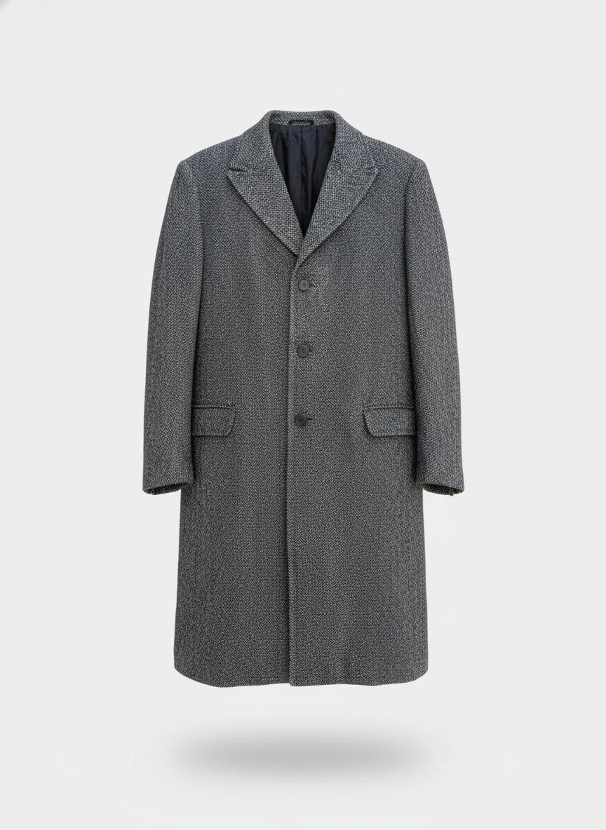 Cappotto spigato vintage 80% lana