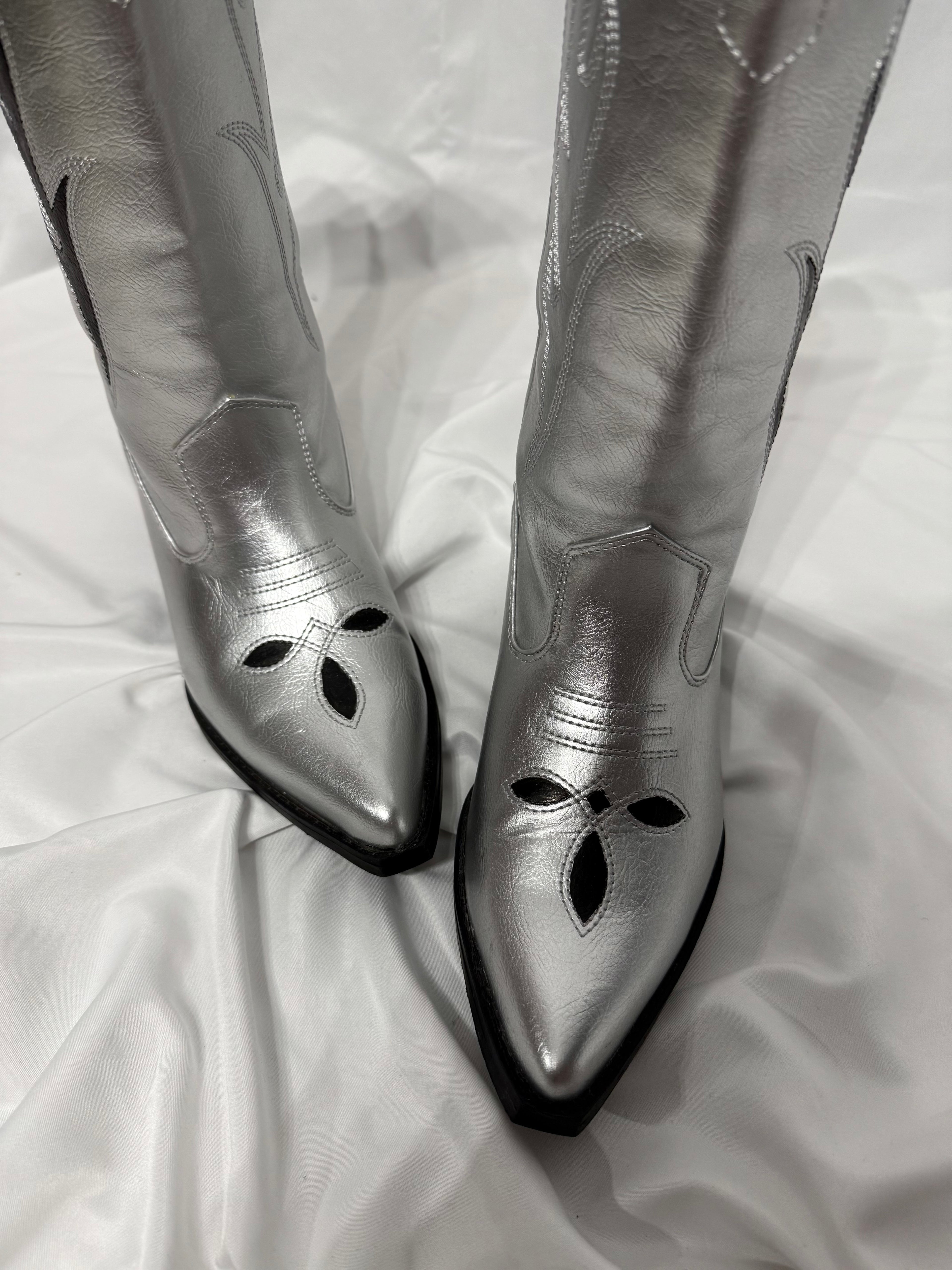 Texano argento ‘ Black flames ’ handmade