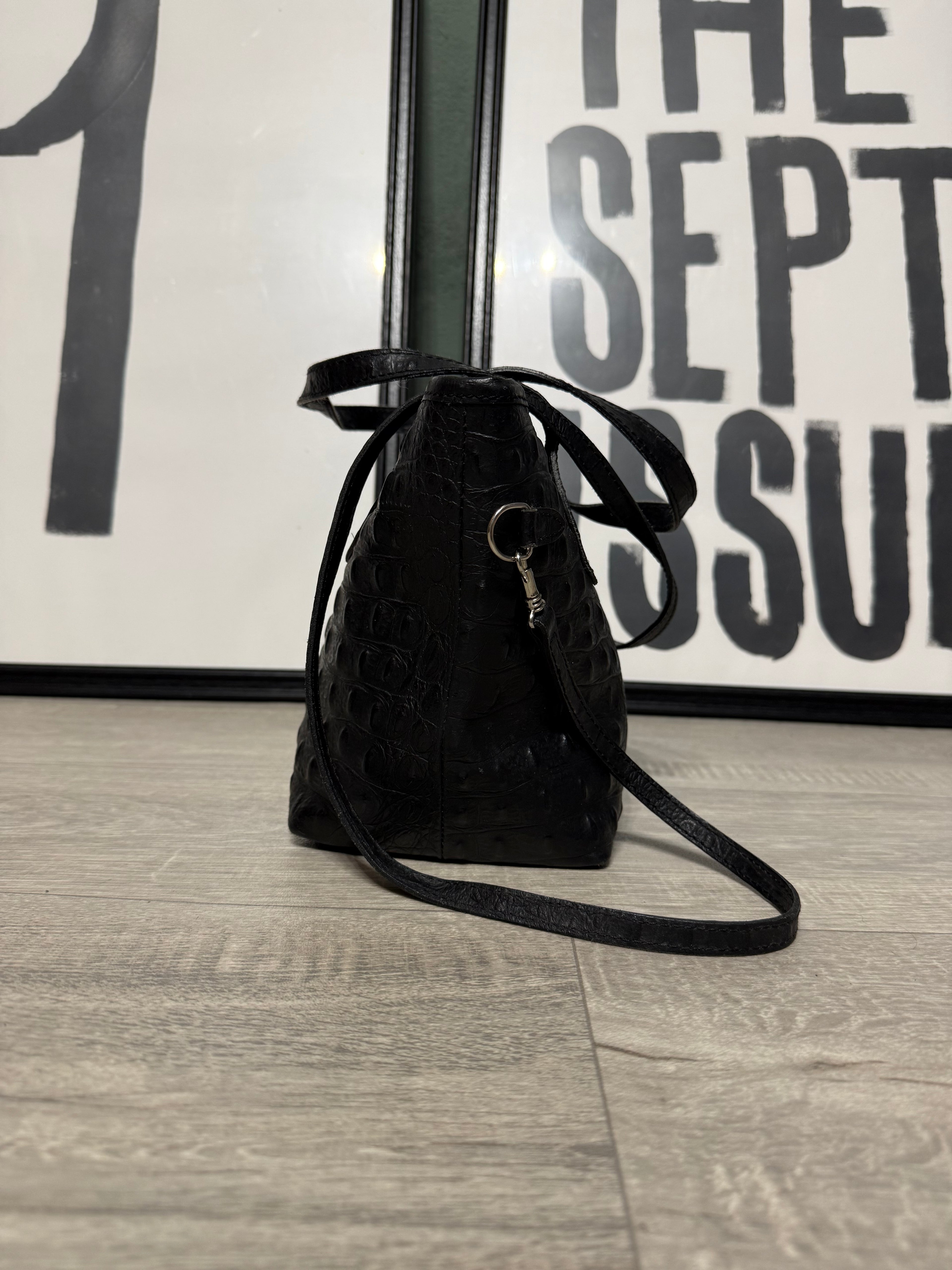 Shopper in pelle stampa cocco