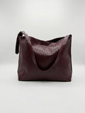 Borsa intrecciata Borgogna