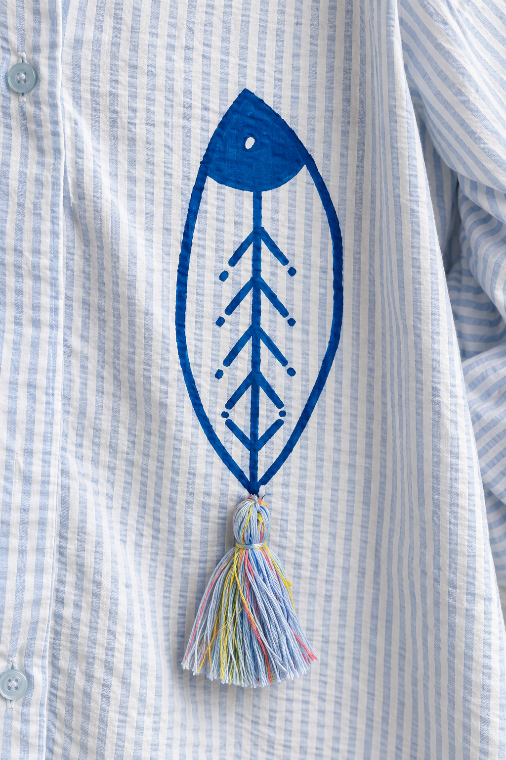 Camicia righe ‘Blue fish’ 🐟