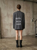 Blazer vintage ‘Mangia prega Xanax’ reworked