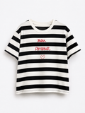 T-shirt righe ‘Mon Amour’