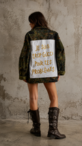 Giacca militare ‘Je suis trop Gucci’