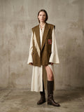 Gilet vintage reworked ‘Make art not war’