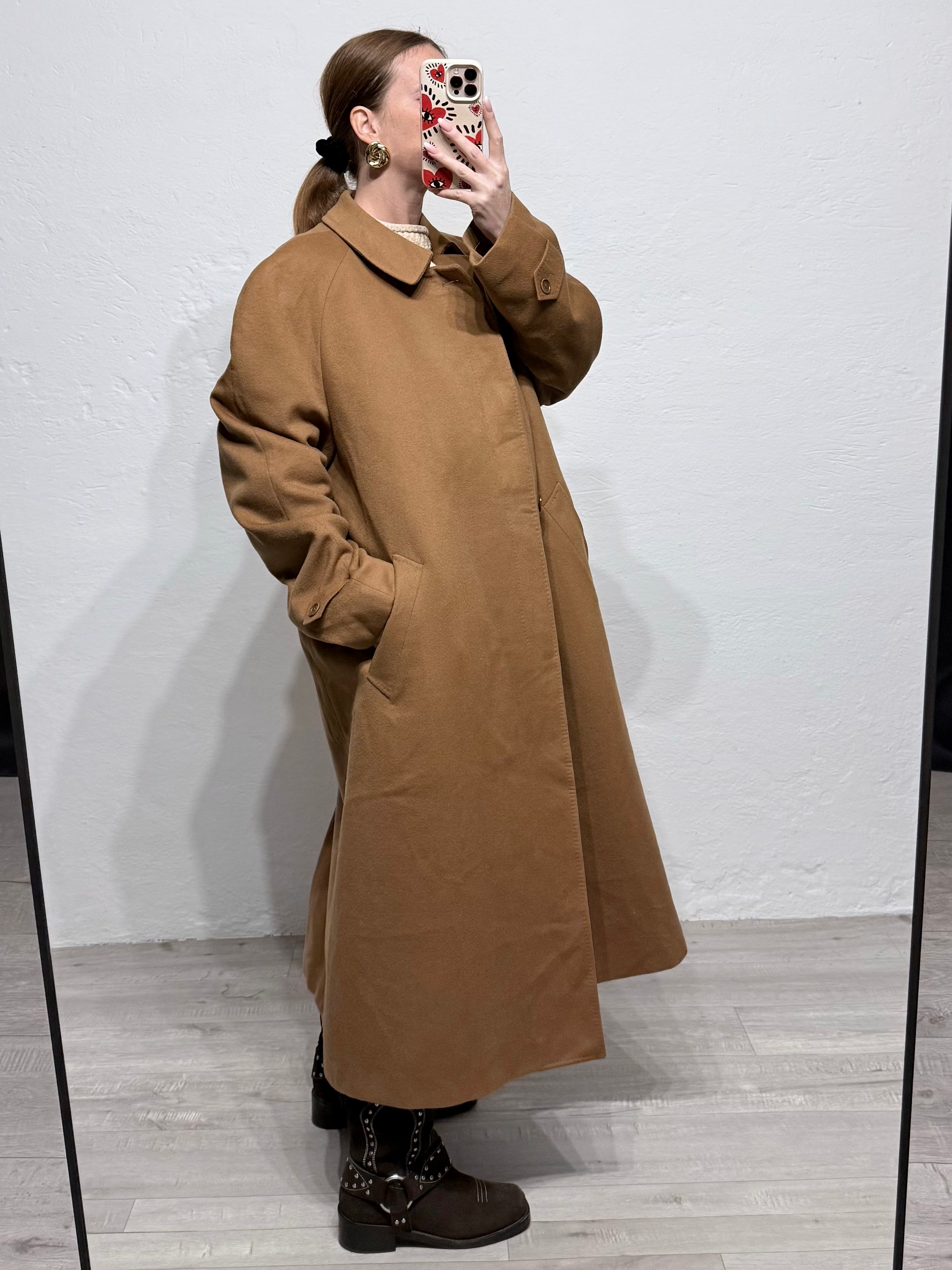Cappotto vintage cammello lana e cashmere