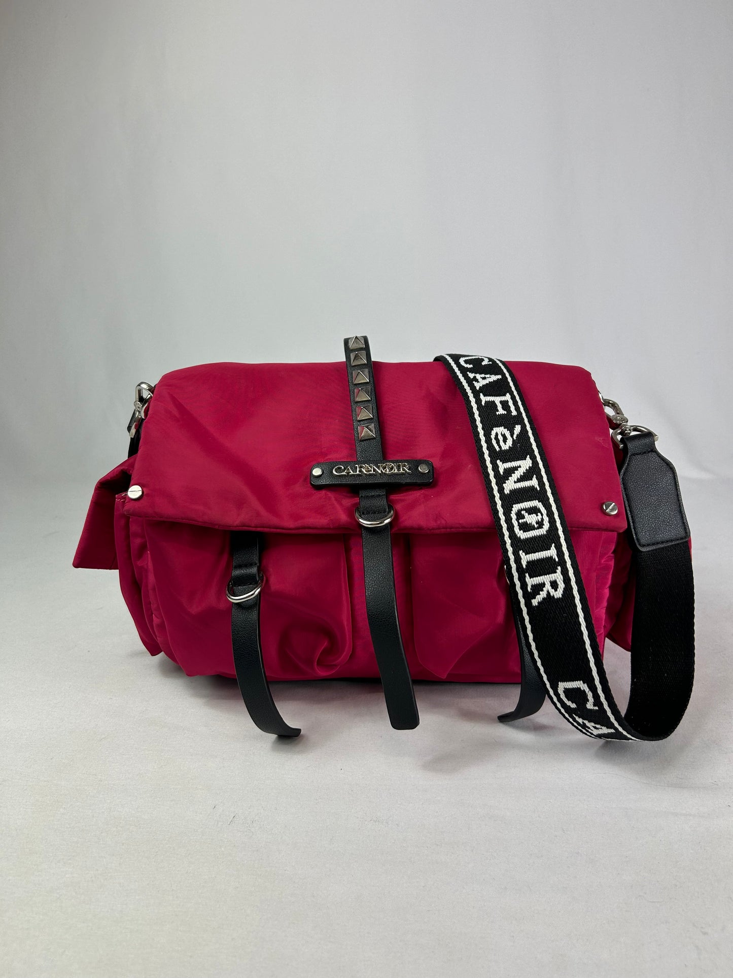 Borsa fuxia nylon tracolla CafèNoir