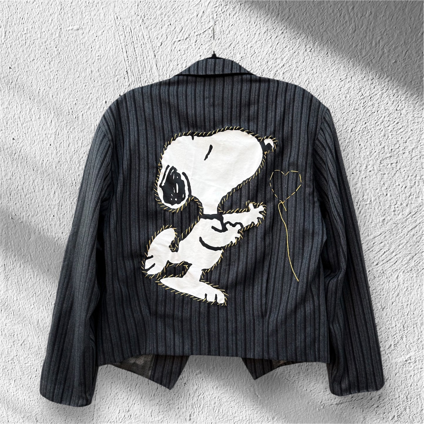 Blazer gessato ‘Snoopy’ handmade