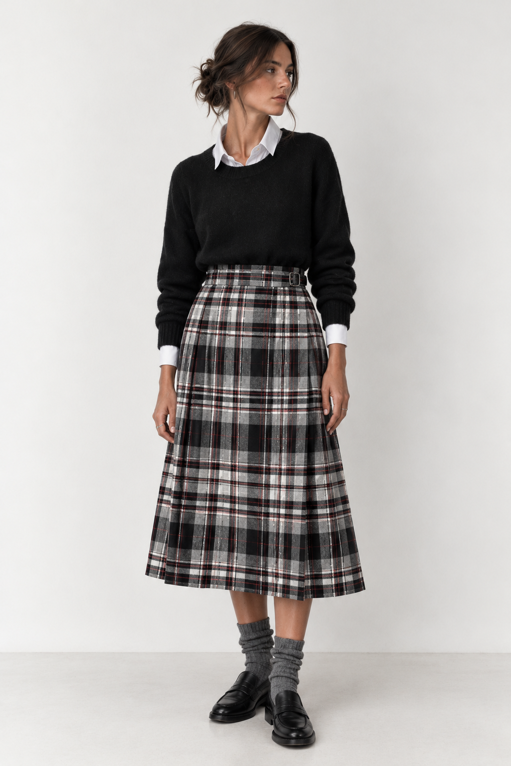 Maxi kilt tartan vintage 60% lana