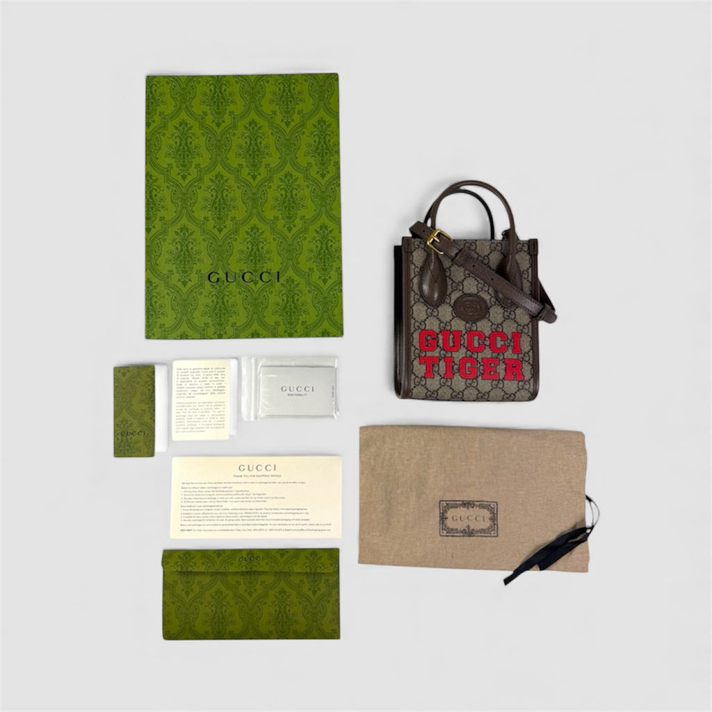 Borsa Gucci Tiger Mini Tote Supreme