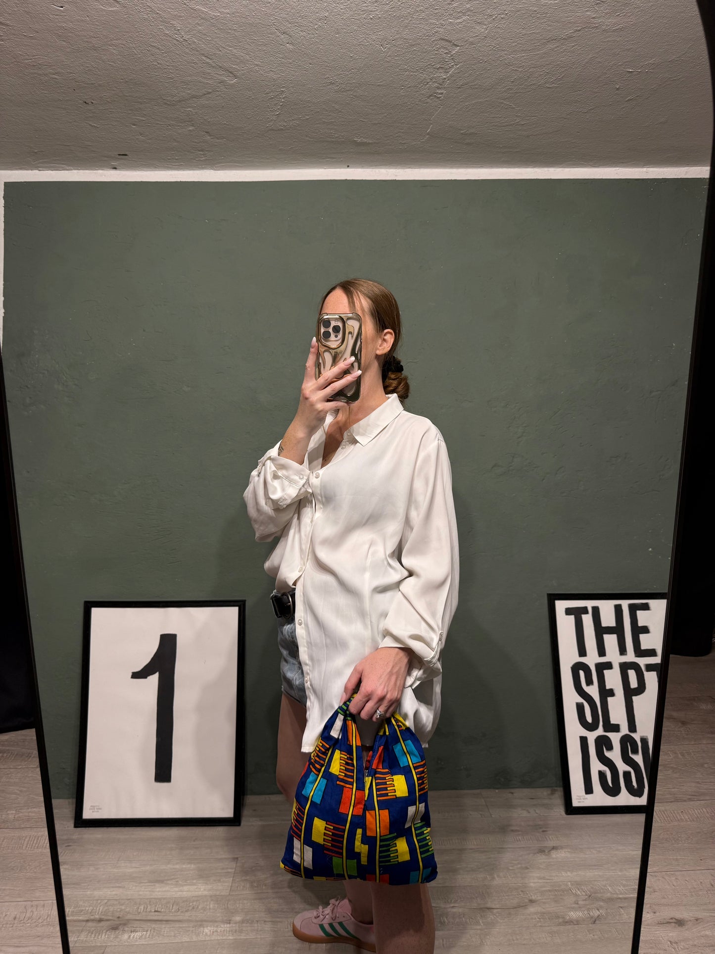 Borsa mini nodo ‘Electric Blocks’ handmade