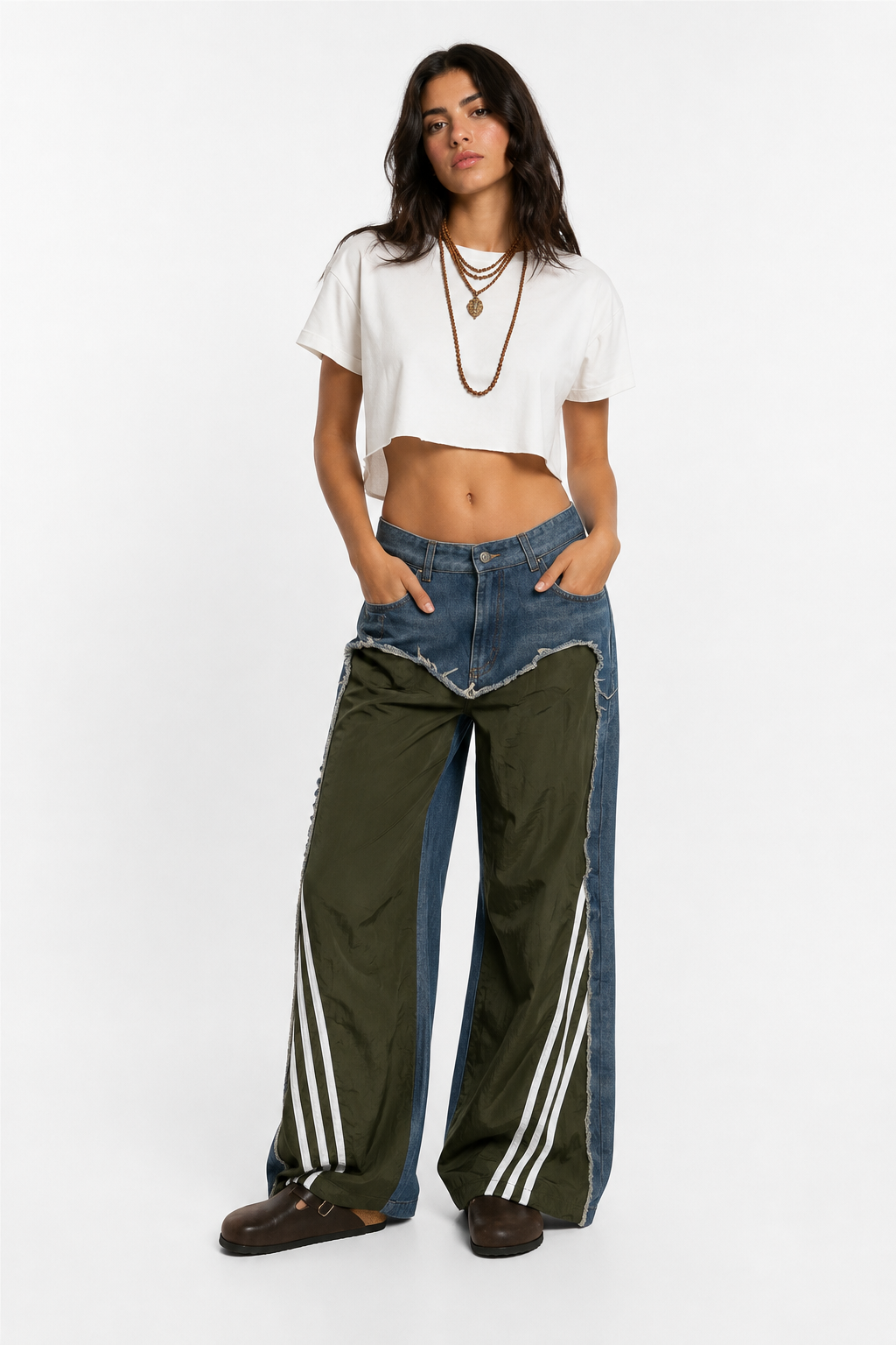 Jeans upcycling Adidas tracksuit pants